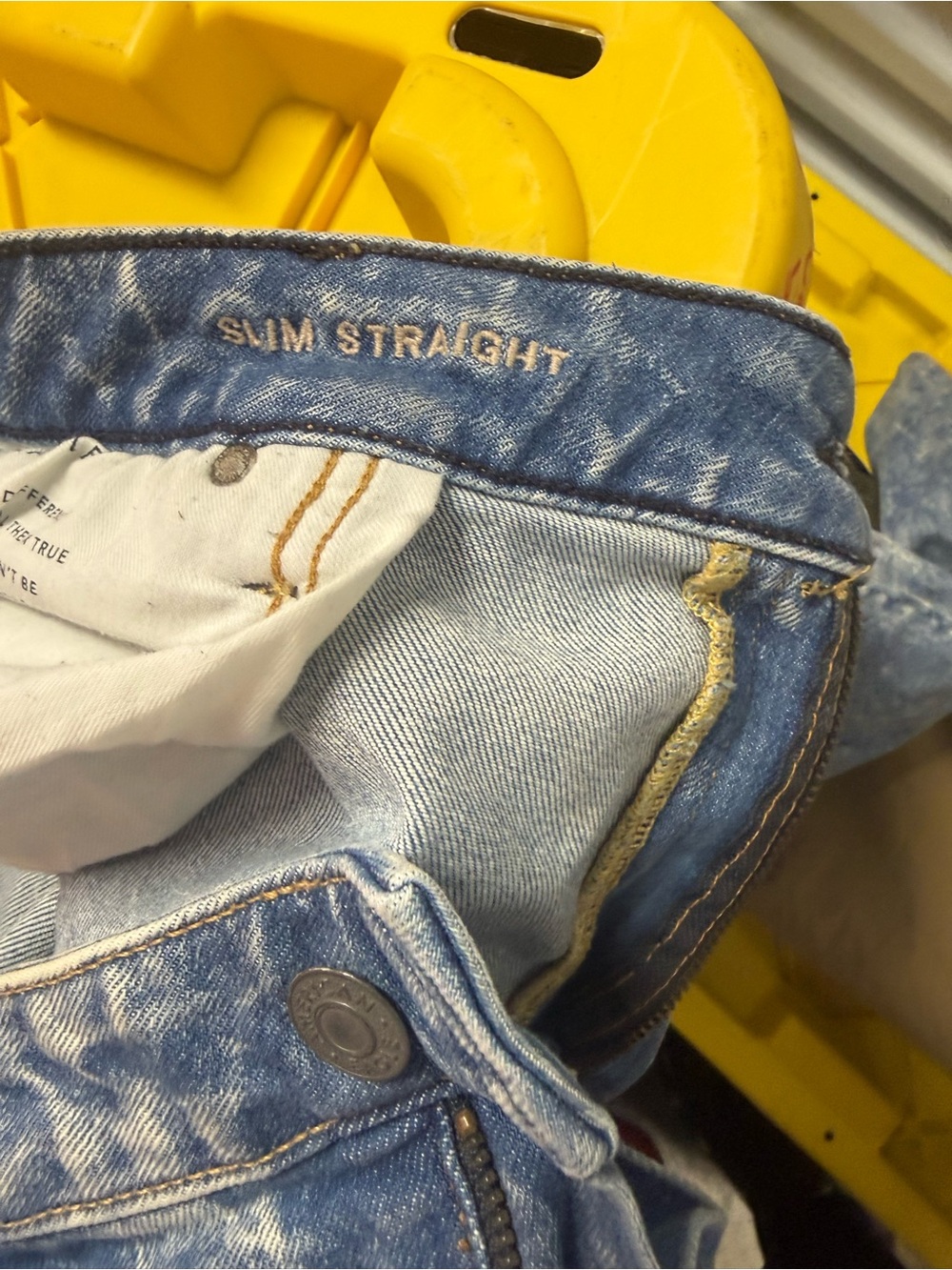 American Eagle Outfitters Slim Straight Light Blue Denim Jeans